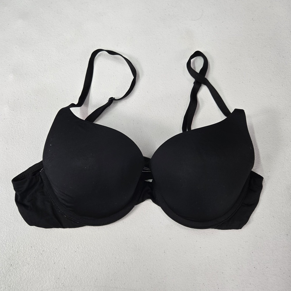 Victoria's Secret Women Bra‎ 32B Black Perfect Shape T Shirt Underwired